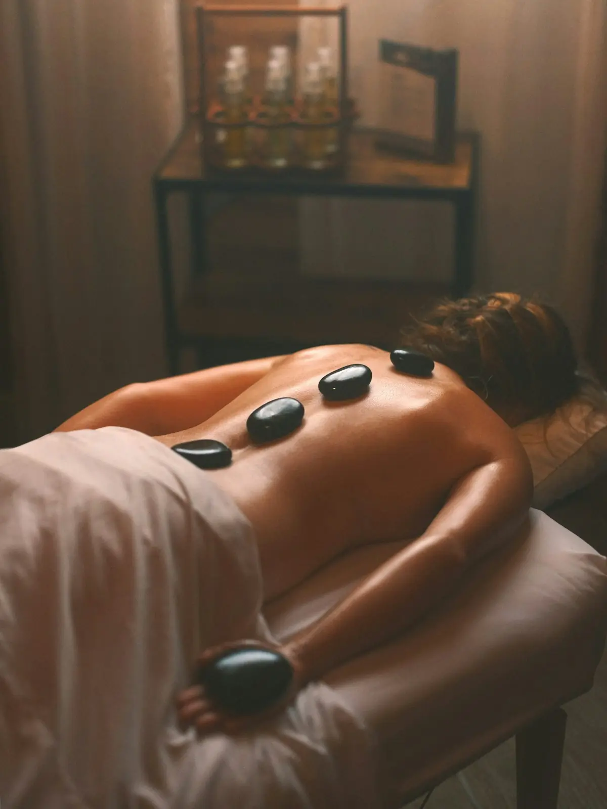 A quiet spa hallway
